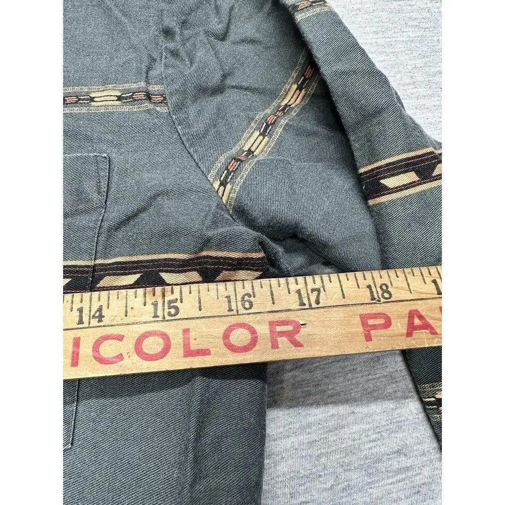 Roper Aztec Southwestern Stripes Green Size‎ S Button Up Shirt
